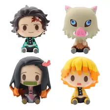 Figuras De Anime Demon Slayer Nezuko Tanjiro, 4 Peças