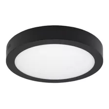 Panel Plafon Led Aplicar Redondo Negro 18w 1500lm 