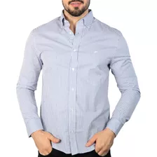 Camisa Ellus Tricoline Xadrez Azul