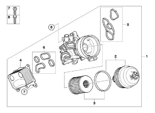 Kit Enfriador Aceite Motor Mini R55 Al R61 Cooper S Jcw Foto 4