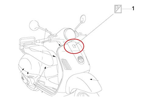 Vespa Emblema Gts Gtv Gt Lx Lxv S Sprint Nueva Bocina Piaggi Foto 2