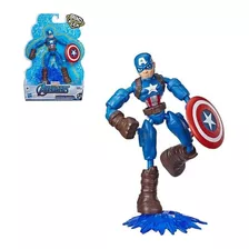 Boneco Marvel Avengers Captain America 15cm Hasbro Original