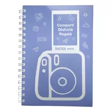Cuaderno Instax Mini A5 15x21 Rayado Anillado 80 Hojas Color Azul