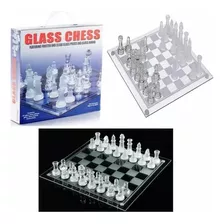 Ajedrez Cristal Calidad 35x35 Cristal Juego Mesa Lujo 32pcs