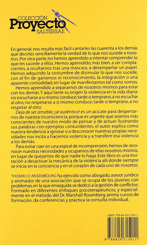 Deja De Ser Amable, De Thomas D Ansembourg. — imagen 3