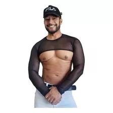 Camiseta Estilo Harness (várias Cores) Cropped Masculino 