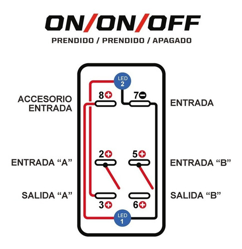 Switch Marino Skp Estilo Rzr  I-ii - On-on-off Doble Led Foto 7