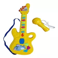 Guitarra Infantil Com Microfone Karaoke Musical Bebe Criança