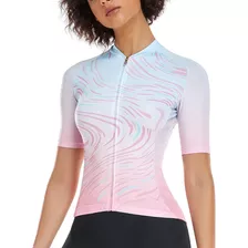 Santic® Mujer Camiseta Jersey Pro Fit Ciclismo Maillot Polo