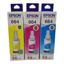 Kit 3 Tintas Originais 664 L475 L495 L555 L565 L575 L1300