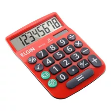 Calculadora Elgin Mv-4131 Mv-4133 De Mesa 8 Dígitos Vermelho