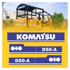 Kit Etiquetas Faixas Adesivos Trator Esteira Komatsu D50 A