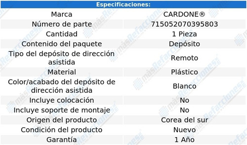 Deposito Direccin Hidrulica Xg350 02-05 Cardone Foto 5