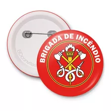 20 Bottons Brigada De Incêndio 4,5cm Boton Button Brigadista