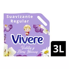Suavizante Ropa Vivere Violetas Y Flores Blancas Repuesto 3l