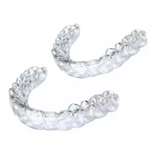 Protetor Dental Para Bruxismo Caseiro Silicone 1estojo + Par