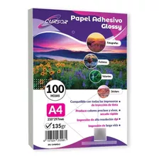 Papel Fotografico A4 135g Glossy Pack 100 Adhesivo
