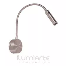 Aplique De Led Cuello Flexible 3w 3000k Blanco/negro/acero