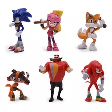Set Sonic Boom-erizo 6 Personajes Colas-dr. Huevo