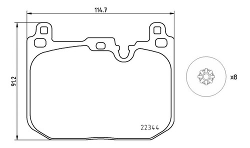 Kit Delantero Balatas Bajos Metales Brembo Mini Cooper 13/22 Foto 3