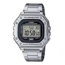 Reloj Casio Digital Cronometro Acero Inoxidable W218hd