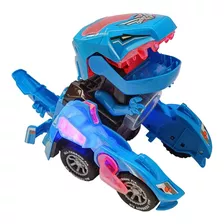 Carrito Juguete Coche Carro Robot Dinosaurio Con Luces