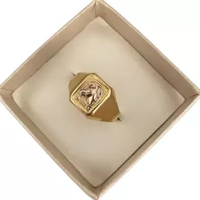 Anillo Oro Amarillo 18k. Sello Moderno. Joyería Gold.