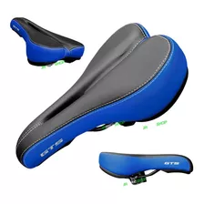 Selim Banco Bicicleta Vazado 26x17cm Manopla Azul Gts Mtb