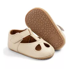 Zapato Antideslizante Cuero Pu Para Bebé Niña Con Velcro