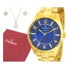Relógio Feminino Champion Dourado Prova D'água Original Top