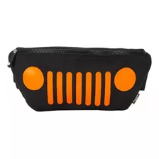 Cangurera Jeep Waist Bag B207 Negro Con Naranja Para Hombre