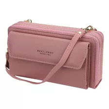 Cartera Piel Cera De Aceite Baellerry Dama Porta Celular