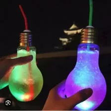 5 Copos Lâmpada Led Pisca 400ml Festa Neon 