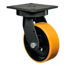 Roda Rodízio Giratório 6 Pu Moldado Ferro Gmx 62 Pe 700kg