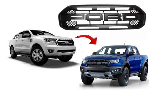 Mscara Estilo Raptor Ford Ranger 2021-2023 (letras Ford) Foto 2