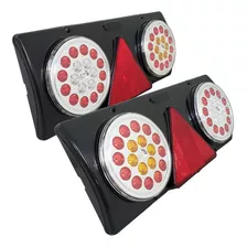 Par Lanterna Caminhão Traseira Led Carreta 24volts Universal