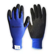 Guantes Trabajo Poliéster Bañado En Látex Natural X 6 Pares 