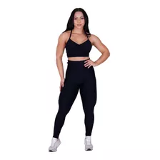 Legging Fitness Feminina Cós Alto Textura Relevo Modeladora 