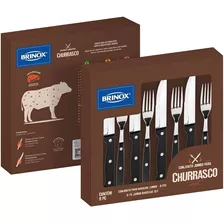 Conjunto De Talheres Para Churrasco Jumbo 8pcs Brinox