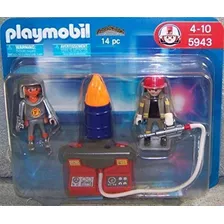 Playmobil 5943 Blister Bombeiros Combate Incêndio Fire Misb