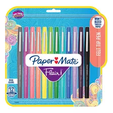 Set 12 Rotuladores Flair Tropical Papermate Punta Media