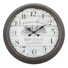 Deco 79 Reloj De Pared De Metal Con Burdeos, 28 X 4 X 28, Ma