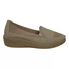 Mocasin Mujer Beige Bypass V23-y6737-3a
