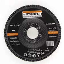 Disco Flap 4.1/2 40 Starfer Embalagem Com 10