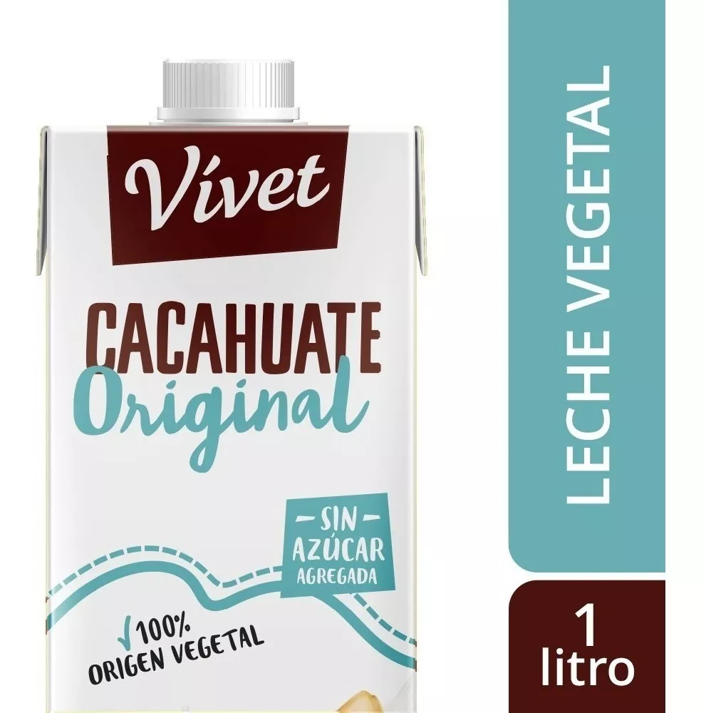 Leche De Cacahuate Original Sin Azúcar Vívet 1l