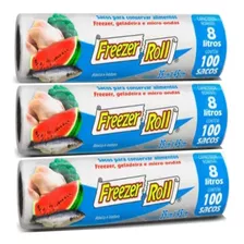 Sacos Para Conservar Alimentos Freezer Roll Pack 8l Kit C/03