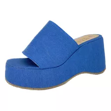 32902 Sandalias Plataforma Mala Mx Azul Mezclilla