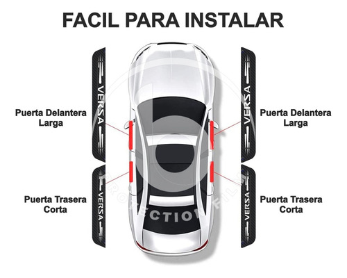Sticker Proteccin De Estribos Puertas Nissan Versa Diseo 2 Foto 3