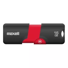 Maxell Memoria Usb Flix 16 Gb Ngr/rojo Color Negro