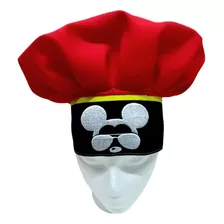 Gorro De Chef Para Niños Con Diseño Bordado.